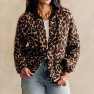 Sezane Noah Jacket Leopard Print